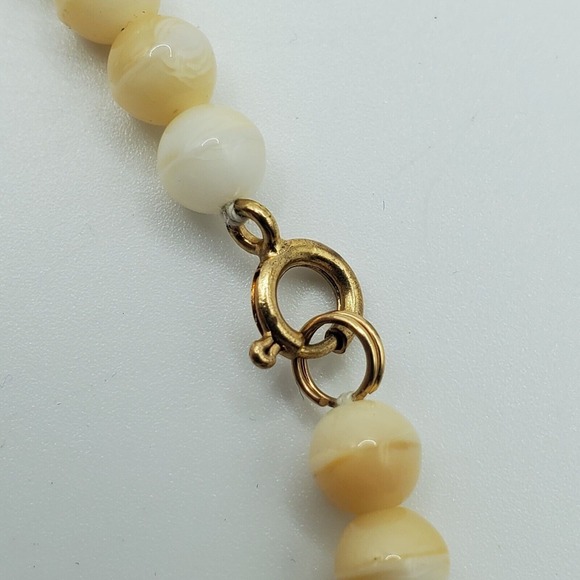 Boho Statement Beaded‎ Necklace Women Layered Gold Tone Cream Yellow Festival - Picture 6 of 10